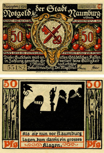 фото Германия Нотгельд  50 пфеннигов 1920  F-VF  Наумбург