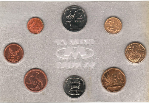 фото ЮАР набор из 8 монет 1992 UNC