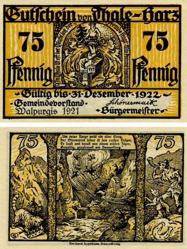 фото Германия Нотгельд  75 пфеннигов 1921 F-VF  Тале