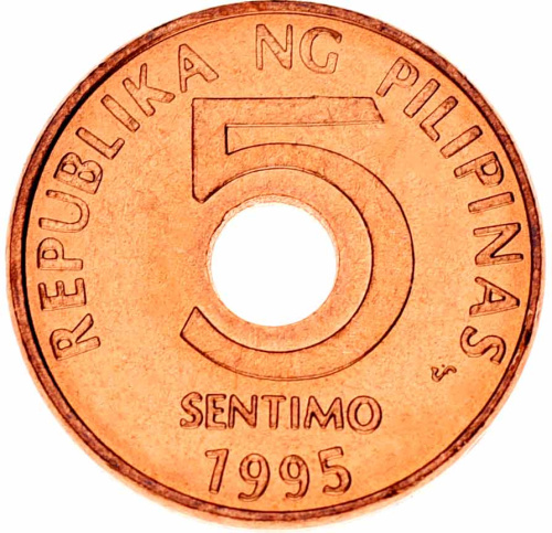 фото Филиппины 5 сентим 1995 F-VF