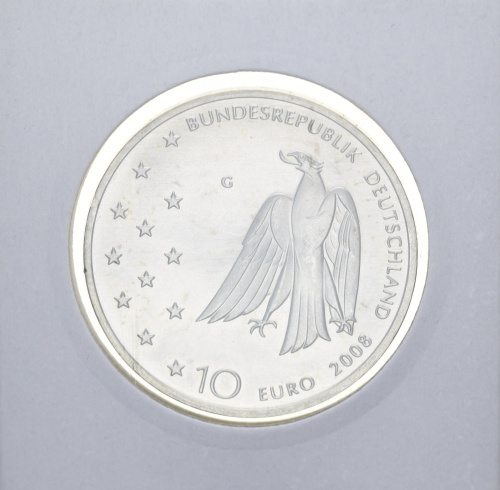 фото Германия 10 евро 2008 Серебро UNC Франц Кафка (Ag 925, 18 грамм)