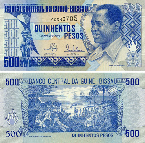фото Гвинея-Бисау 500 песо 1990 UNC (P12)
