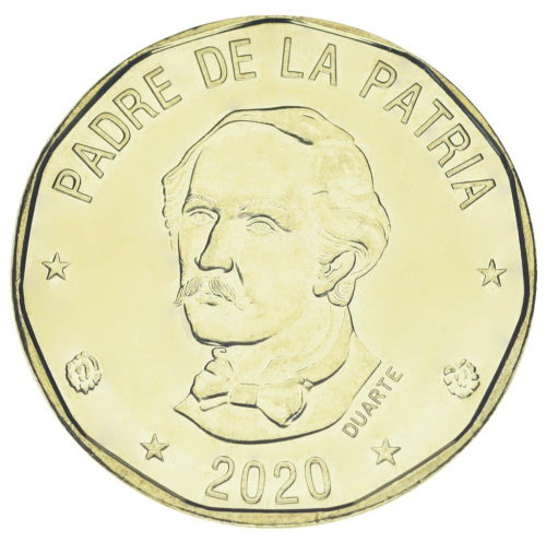 фото Доминикана 1 песо 2020 UNC