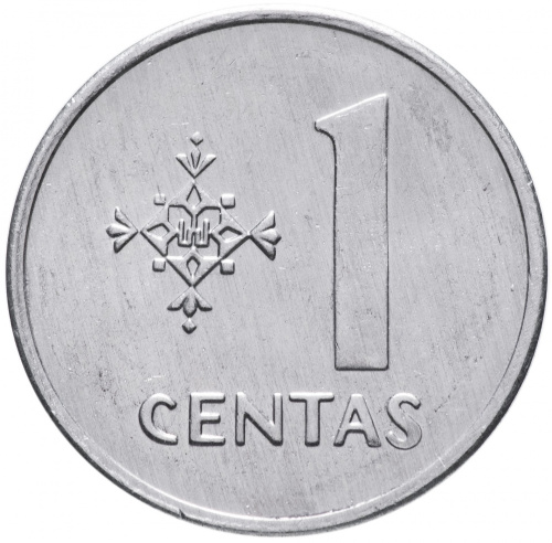 фото Литва 1 цент 1991 UNC (KM#85)