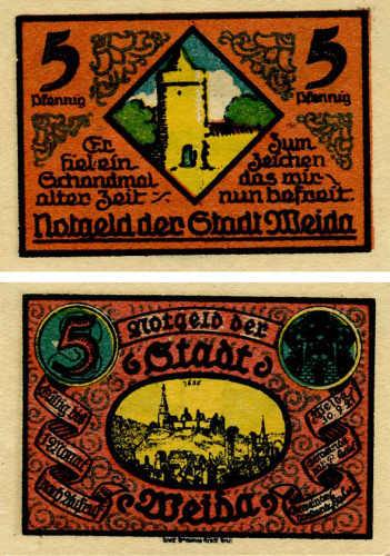 фото Германия Нотгельд 5 пфеннигов 1921 F-VF Вайда