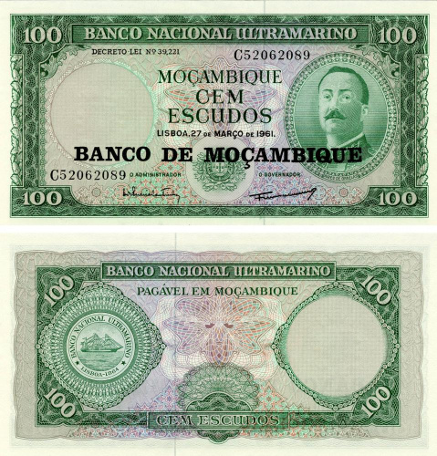 фото Мозамбик 100 эскудо 1976 UNC (P117)