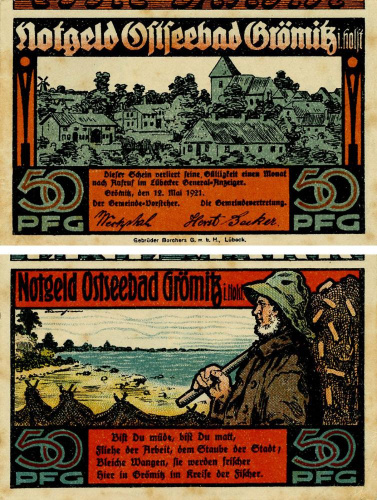 фото Германия Нотгельд 50 пфеннигов 1921 F-VF Любек