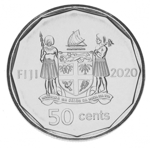 фото Фиджи 50 центов 2020 UNC 50 лет независимости
