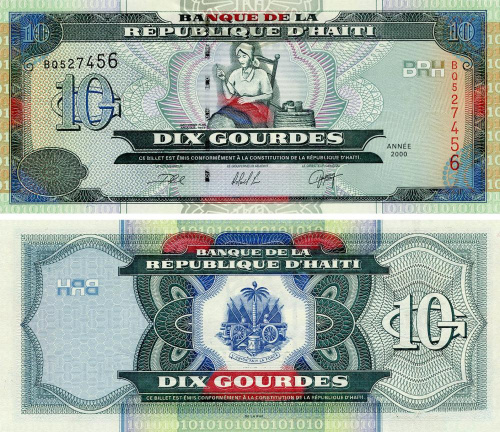 фото Гаити 10 гурдов 2000 UNC (P265)