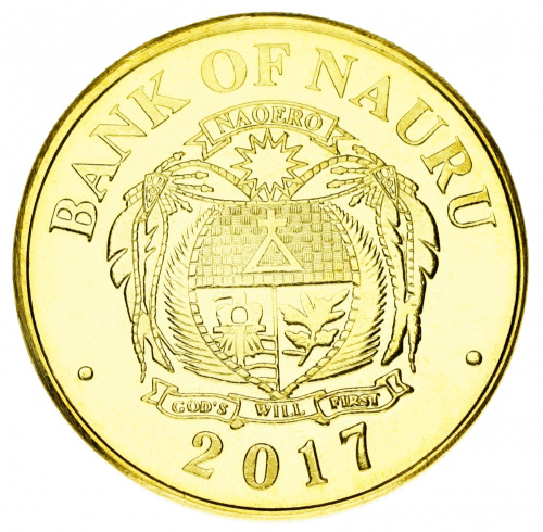 фото Науру 5 долларов 2017 UNC Корабль «Миссури»