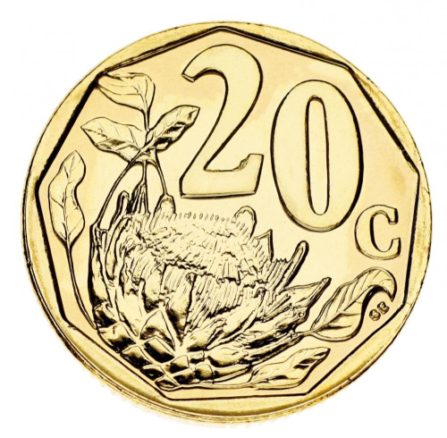 фото ЮАР 20 центов 2016 UNC