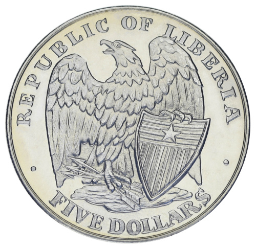 фото Либерия 5 долларов 2001 UNC Перл Харбор