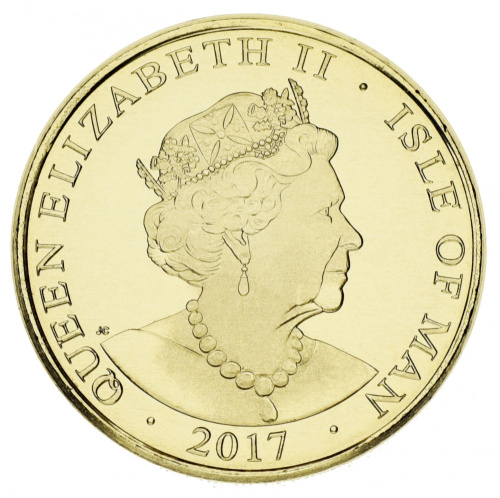 фото Остров Мэн 1 фунт 2017 UNC Птицы