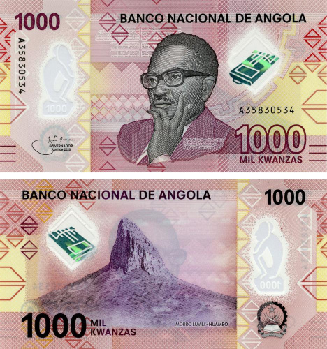 фото Ангола 1000 кванза 2020 Полимер UNC (PW162)