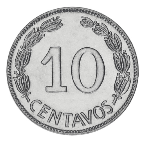 фото Эквадор 10 сентаво 1964 UNC