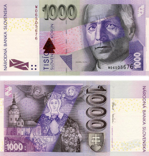 фото Словакия 1000 крон 2007 UNC (P47b)