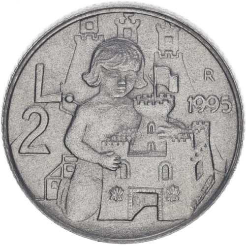 фото Сан-Марино 2 лиры 1995 XF (KM#323)