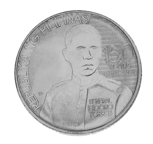 фото Филиппины 1 песо 2016 UNC Исидро Торрес