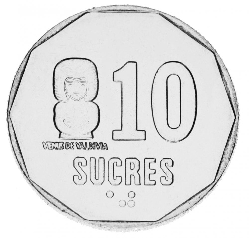 фото Эквадор 10 сукре 1991 UNC