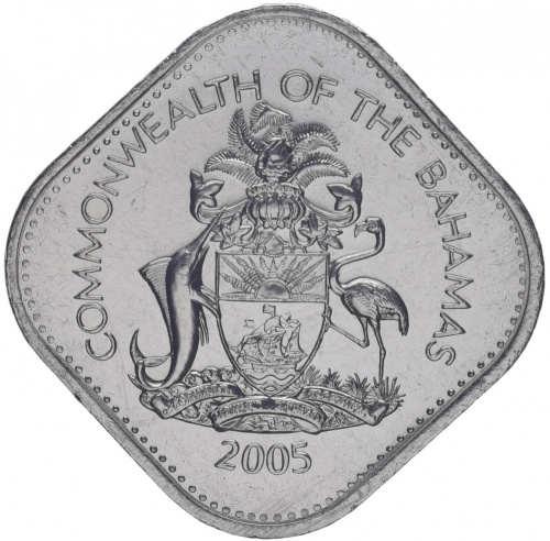 фото Багамы 15 центов 2005 UNC (KM#62)