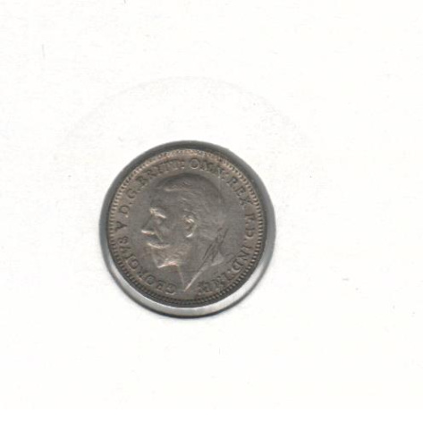 фото Великобритания 3 пенса 1933 Серебро F-VF (Ag 500, 1,41 грамма)