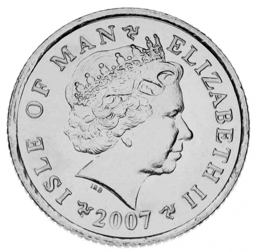 фото Остров Мэн 5 пенсов 2007 UNC Башня Убежища