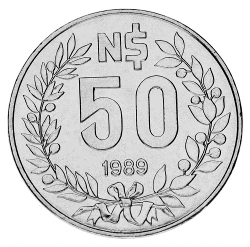 фото Уругвай 50 песо 1989 UNC