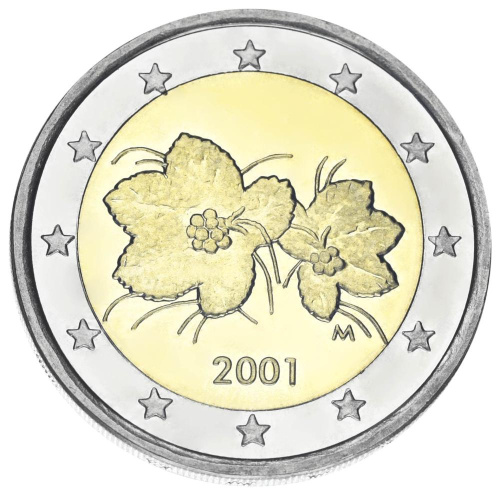 фото Финляндия 2 евро 2001 Биметалл UNC
