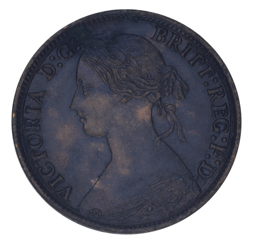фото Великобритания 1 фартинг 1866 F-VF