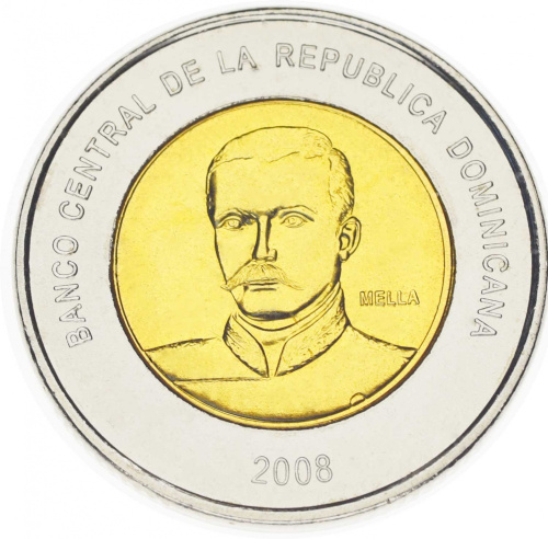 фото Доминикана 10 песо 2008-2010 UNC