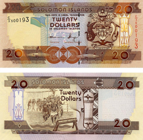 фото Соломоновы острова 20 долларов 2004 UNC (P28a)