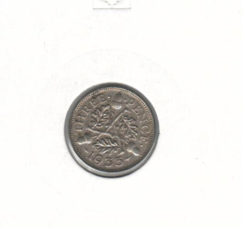 фото Великобритания 3 пенса 1933 Серебро F-VF (Ag 500, 1,41 грамма)