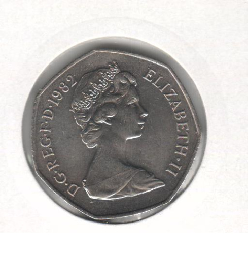 фото Великобритания 50 пенсов 1982 VF (KM#932)