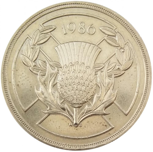 фото Великобритания 2 фунта 1986 F-VF (KM#947)