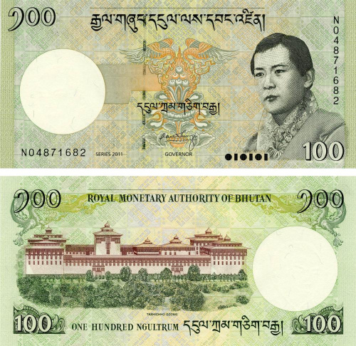 фото Бутан 100 нгултрум 2006-2015 UNC (P32)