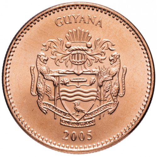 фото Гайана 5 долларов 2005 UNC (KM#51)