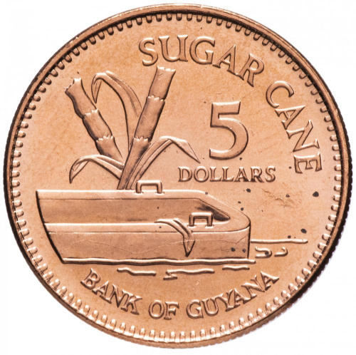 фото Гайана 5 долларов 2005 UNC (KM#51)