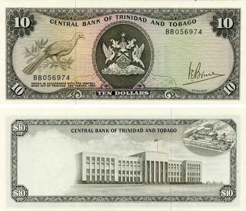 фото Тринидад и Тобаго 10 долларов 1977 UNC (P32a)