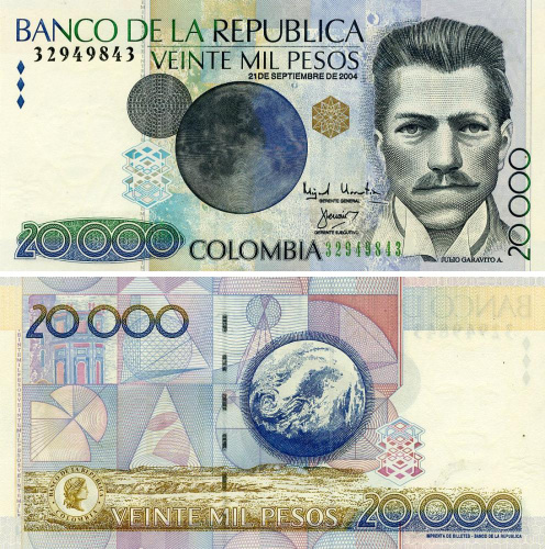 фото Колумбия 20000 песо 2004 UNC (P454h)