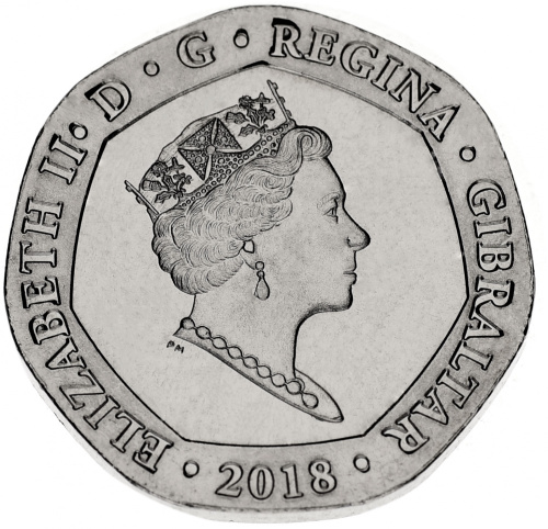 фото Гибралтар 20 пенсов 2018 UNC