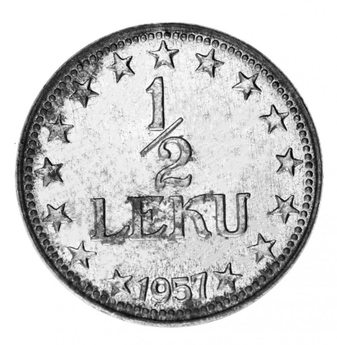 фото Албания 0,5 лек 1957 F-VF