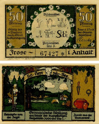 фото Германия Нотгельд 50 пфеннигов 1921 F-VF Хальберштадт