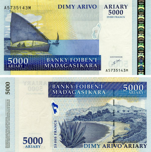 фото Мадагаскар 5000 ариари 2003 AU-UNC (P84)